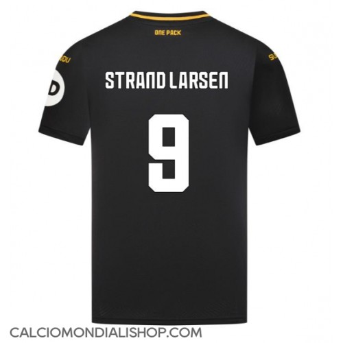 Maglie da calcio Wolves Jorgen Strand Larsen #9 Seconda Maglia 2024-25 Manica Corta